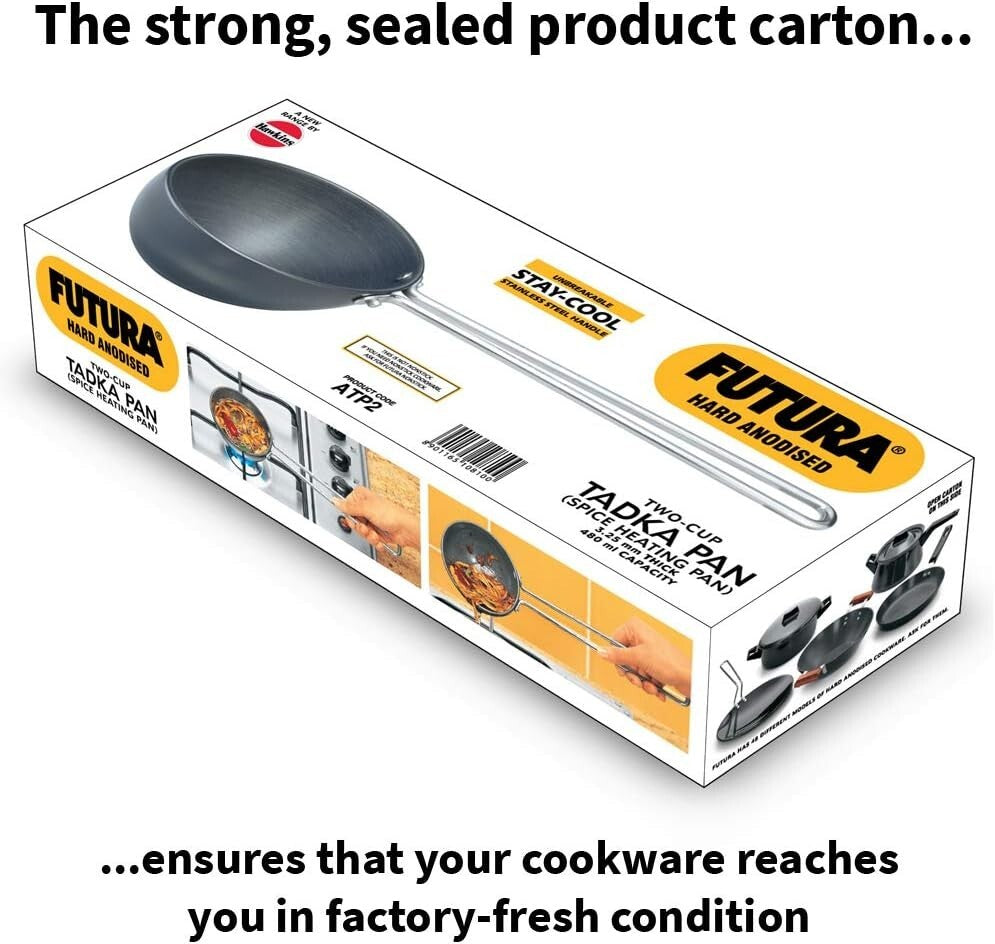 Futura Anodised Heating Pan, 4.72 in, Black  Free Shipping