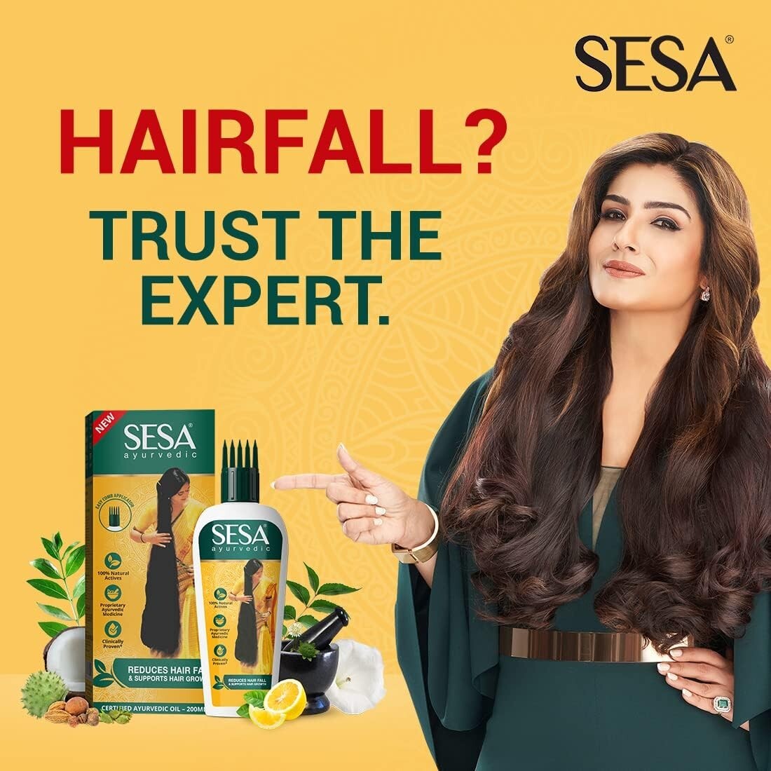 Sesa Hair Oil 100ml For Long Beautiful and Nourished Hair - Ayurvedic Hair Care
