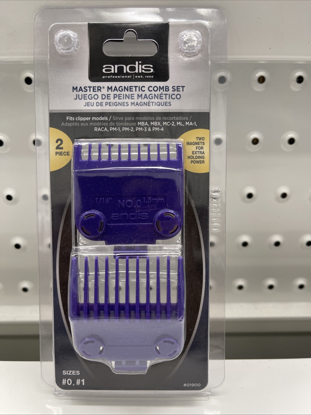 ANDIS Magnetic Clipper Comb Set for Master #0 & #1 - 2pcs Free Delivery