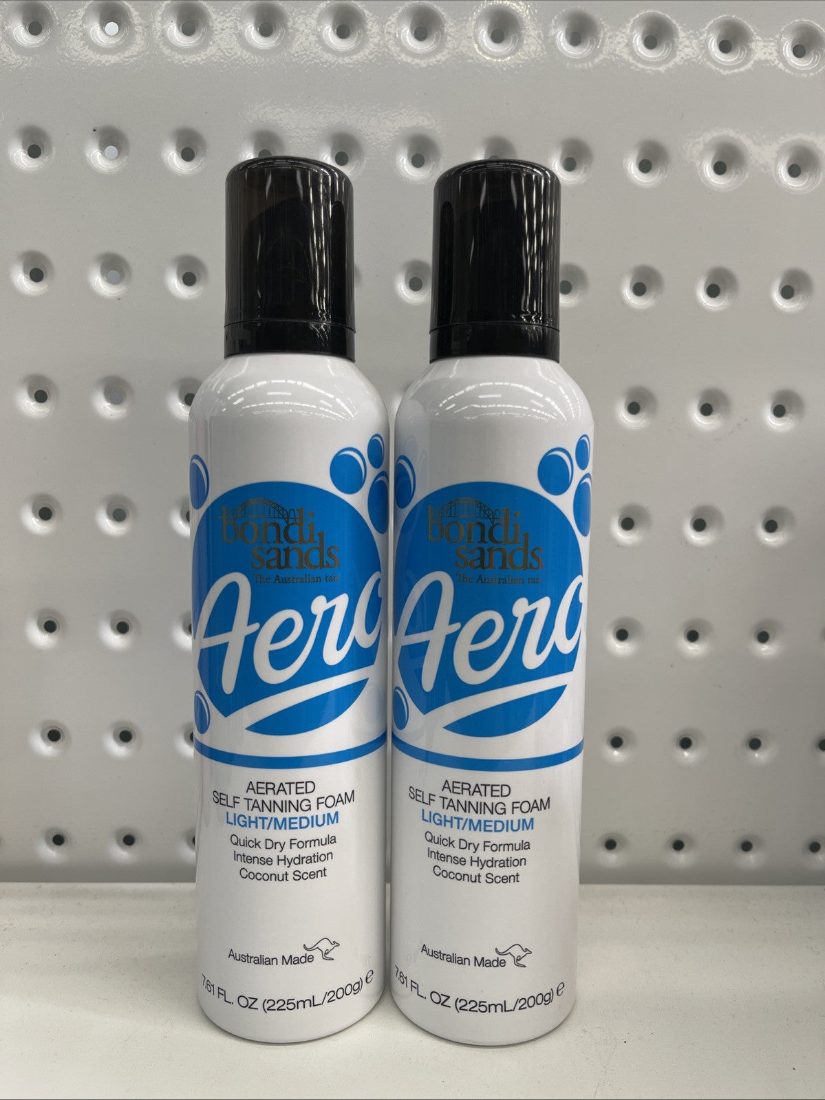 2x BONDI SANDS 225ml AERO SELF TANNING FOAM LIGHT MEDIUM