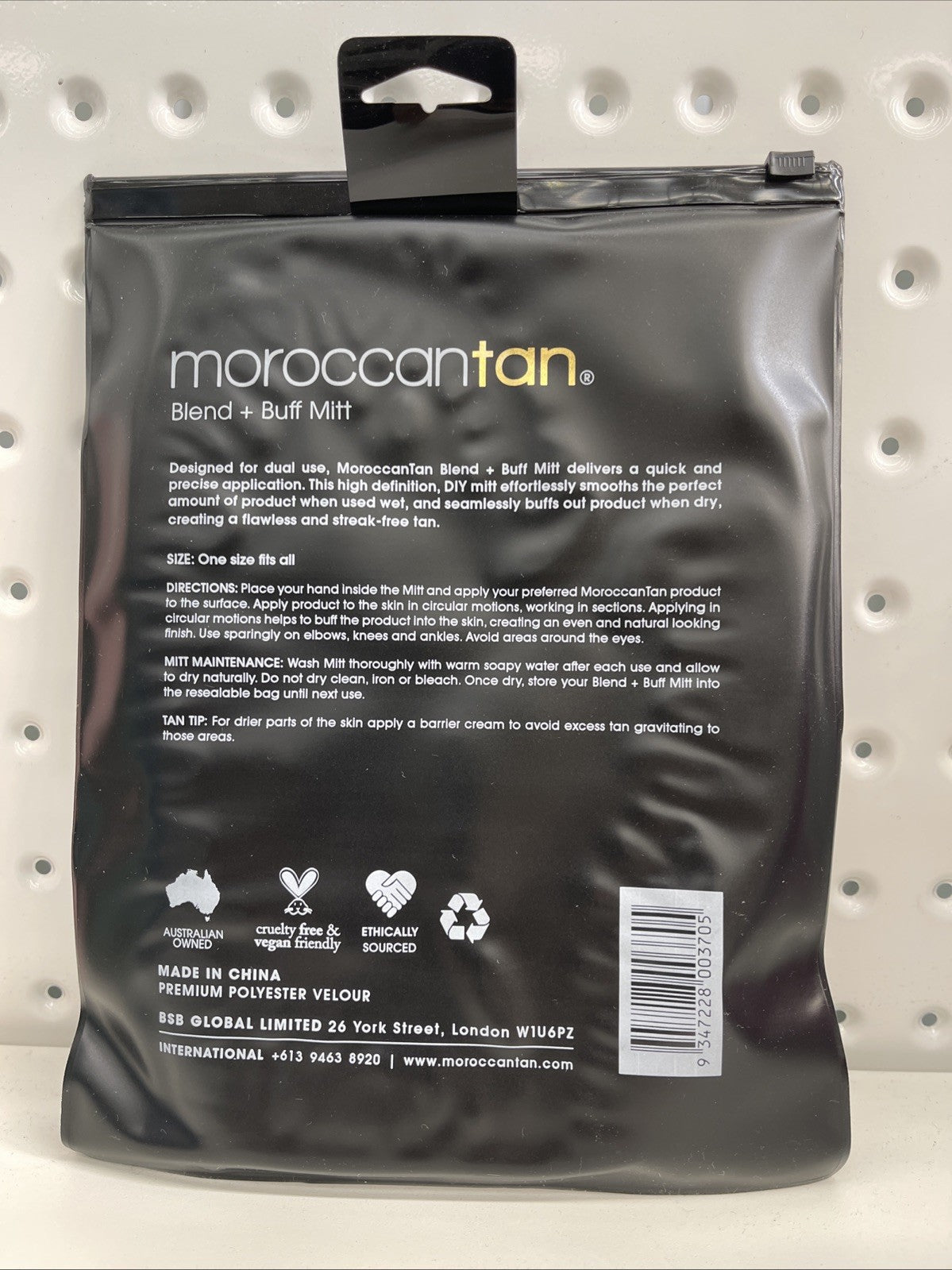 Moroccan Tan 2 in 1 Blend & Buff Mitt Tanning Application Finish Reusable 
