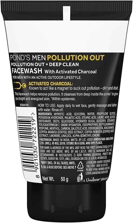 Pond's Men Pollution Out Face Wash, 50g  Free Shipping