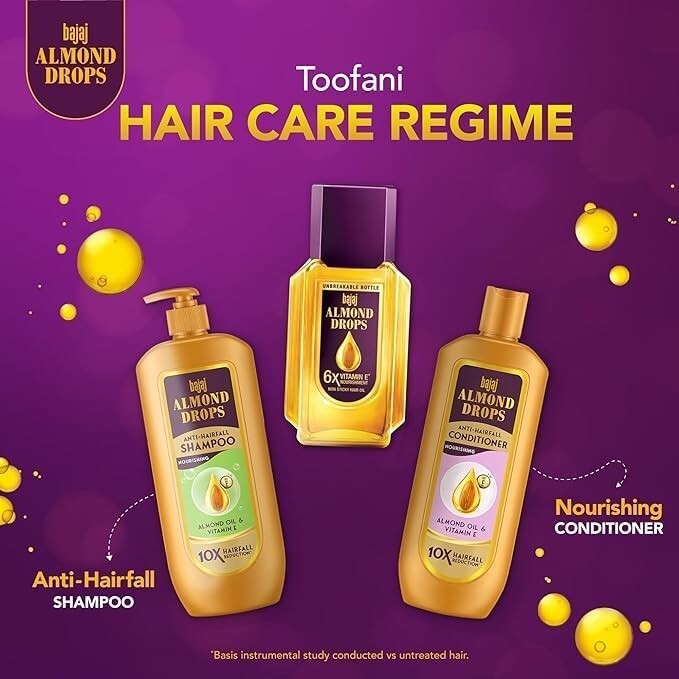 Bajaj Almond Drops Hair Oil, 100 Ml  Free Shipping