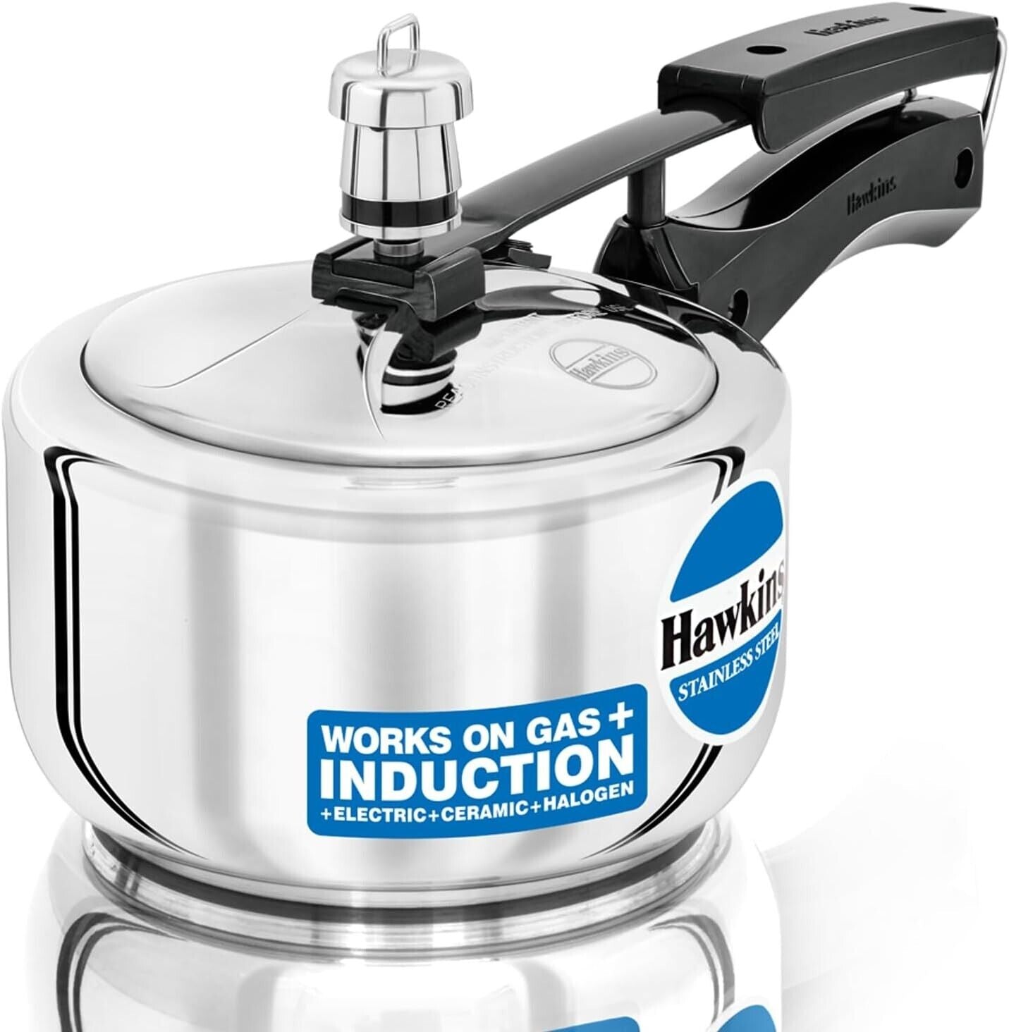 Hawkins Stainless Steel Pressure Cooker, 1.5 Litre Capacity  Free Shipping