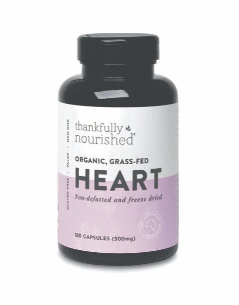 Thankfully Nourished Heart Capsules Australian Organic 180c  Free Shipping