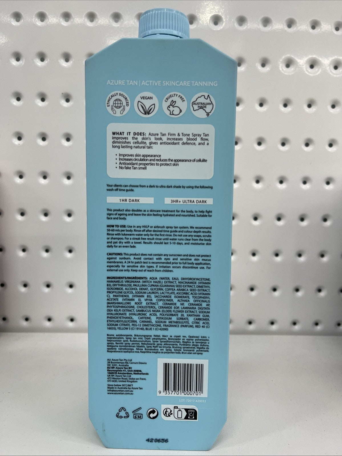 Azure Tan PRO MIST - FIRM & TONE - DARK TO ULTRA DARK 1L