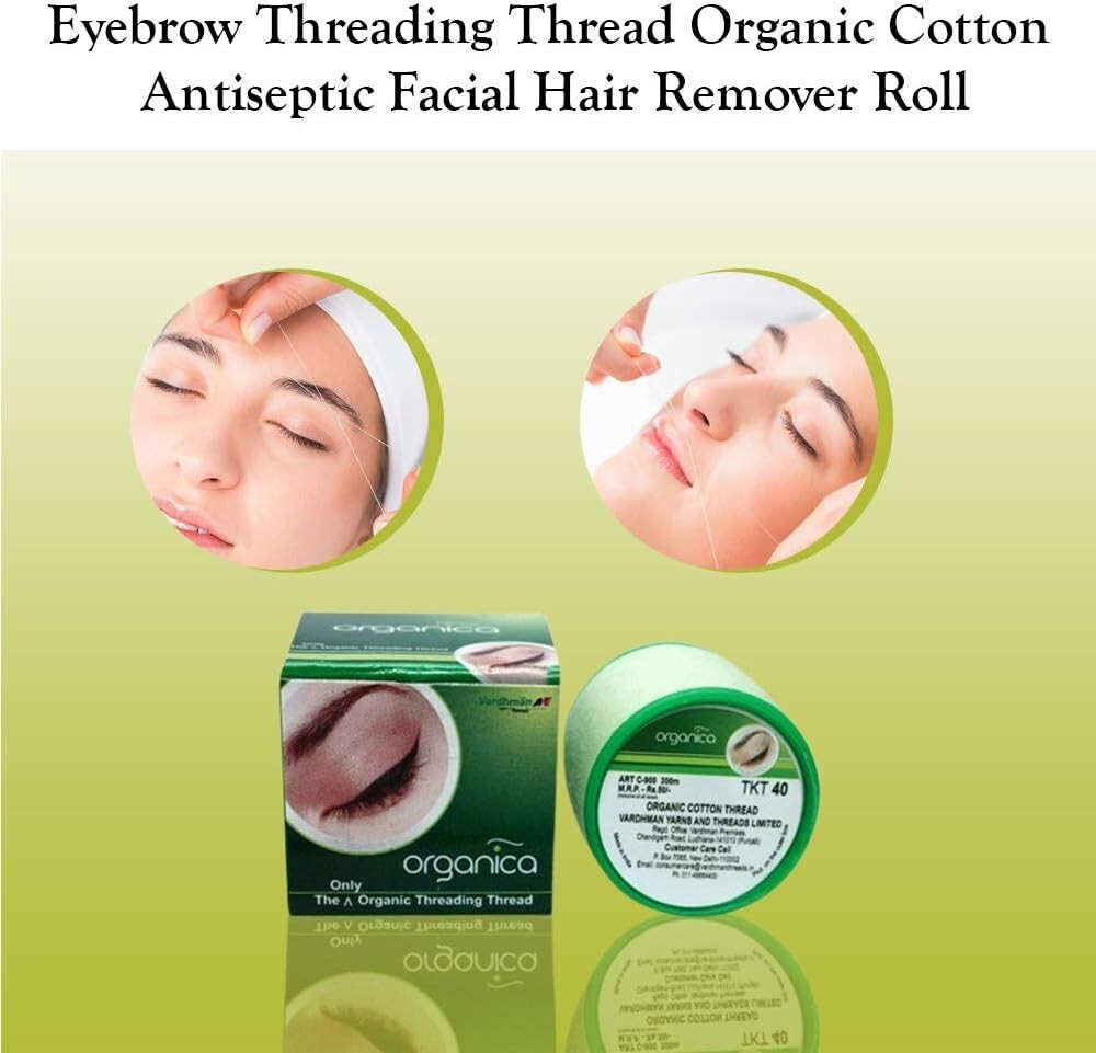 40 Spool x 300m Organica Organic Cotton Eyebrow Threading Thread - India