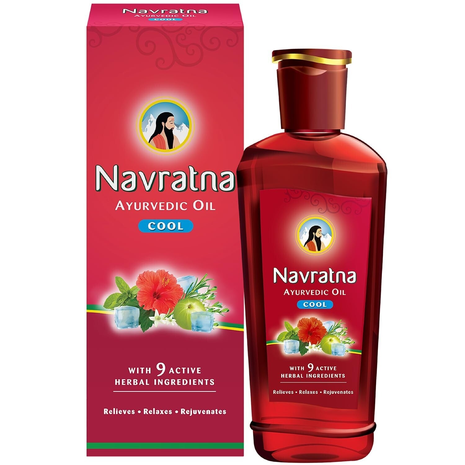 Navratna AYURVEDIC COOL HAIR OIL 450ml Hair Oil  Free Shipping