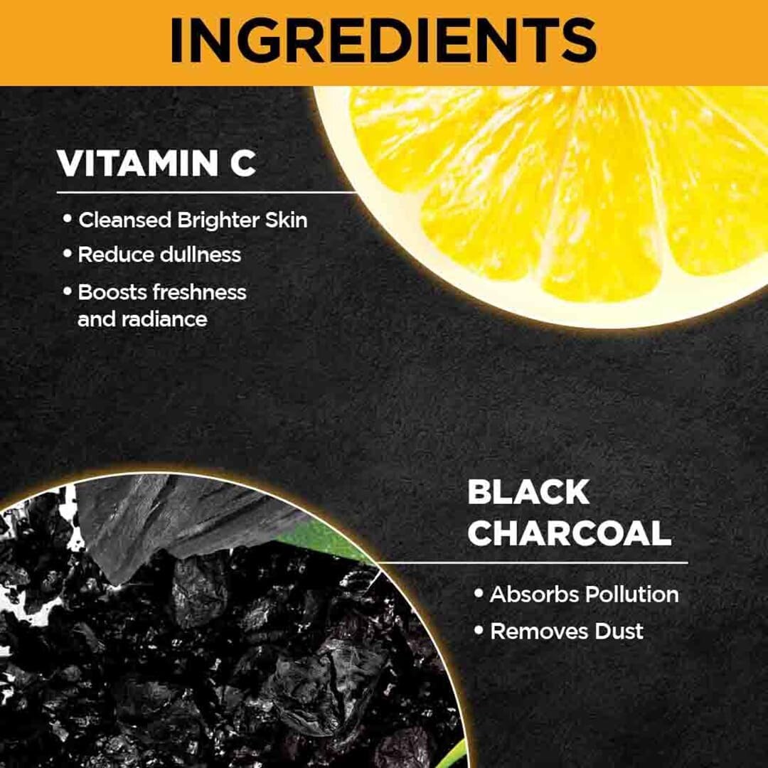 Garnier Men Power White Anti-Pollution Double Action Facewash, 100gm 