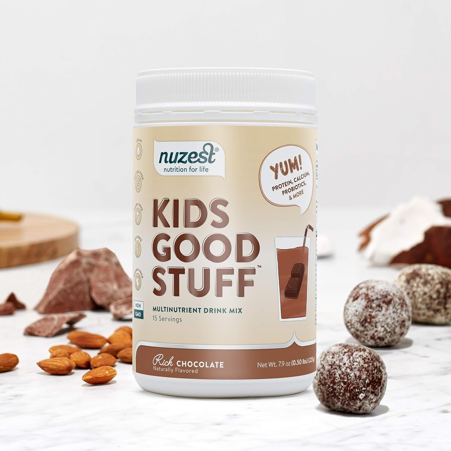 Nuzest Kids Good Stuff Rich Chocolate 225g  Free Shipping