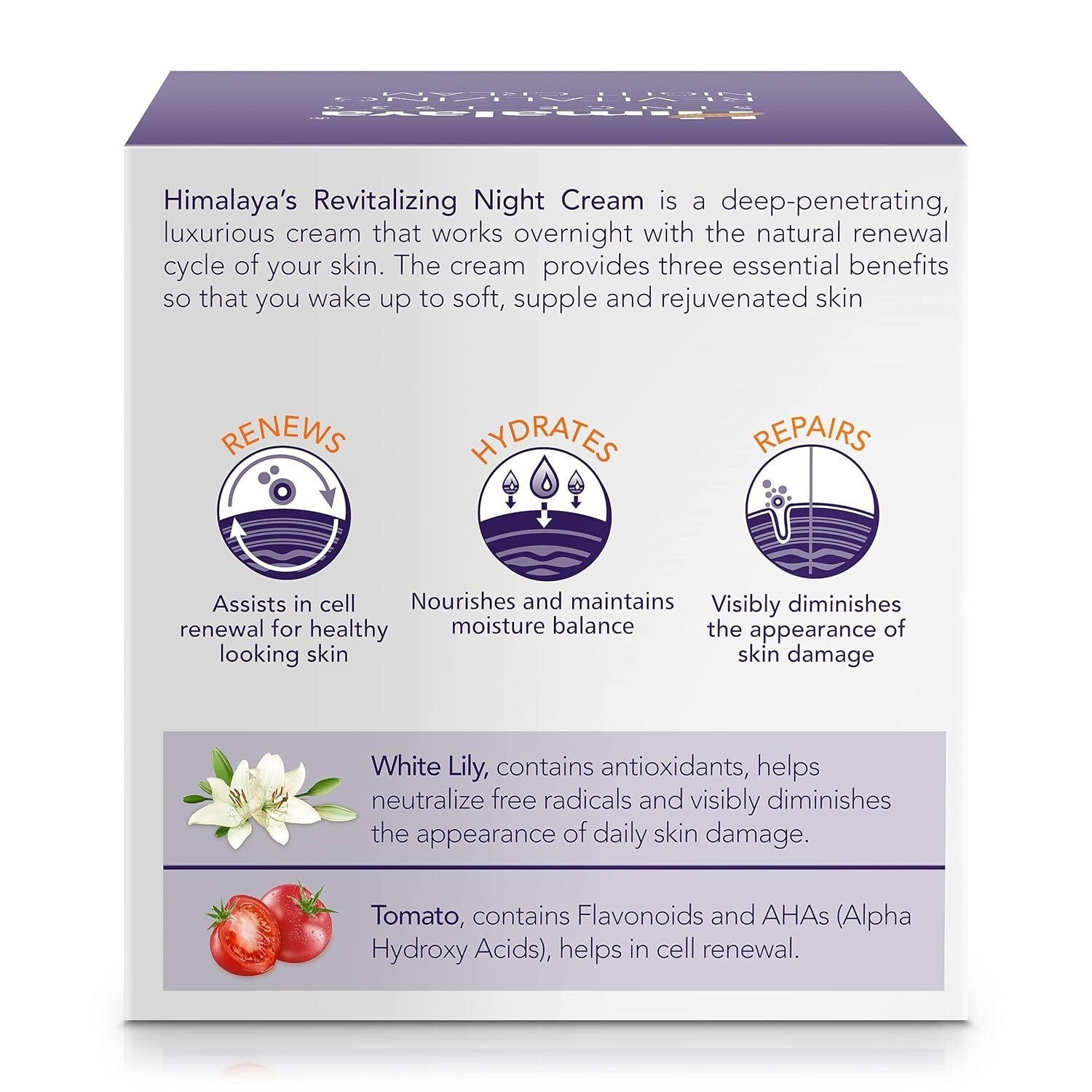 Himalaya Revitalizing Night Cream with white lily | Renews, repairs & hydrates