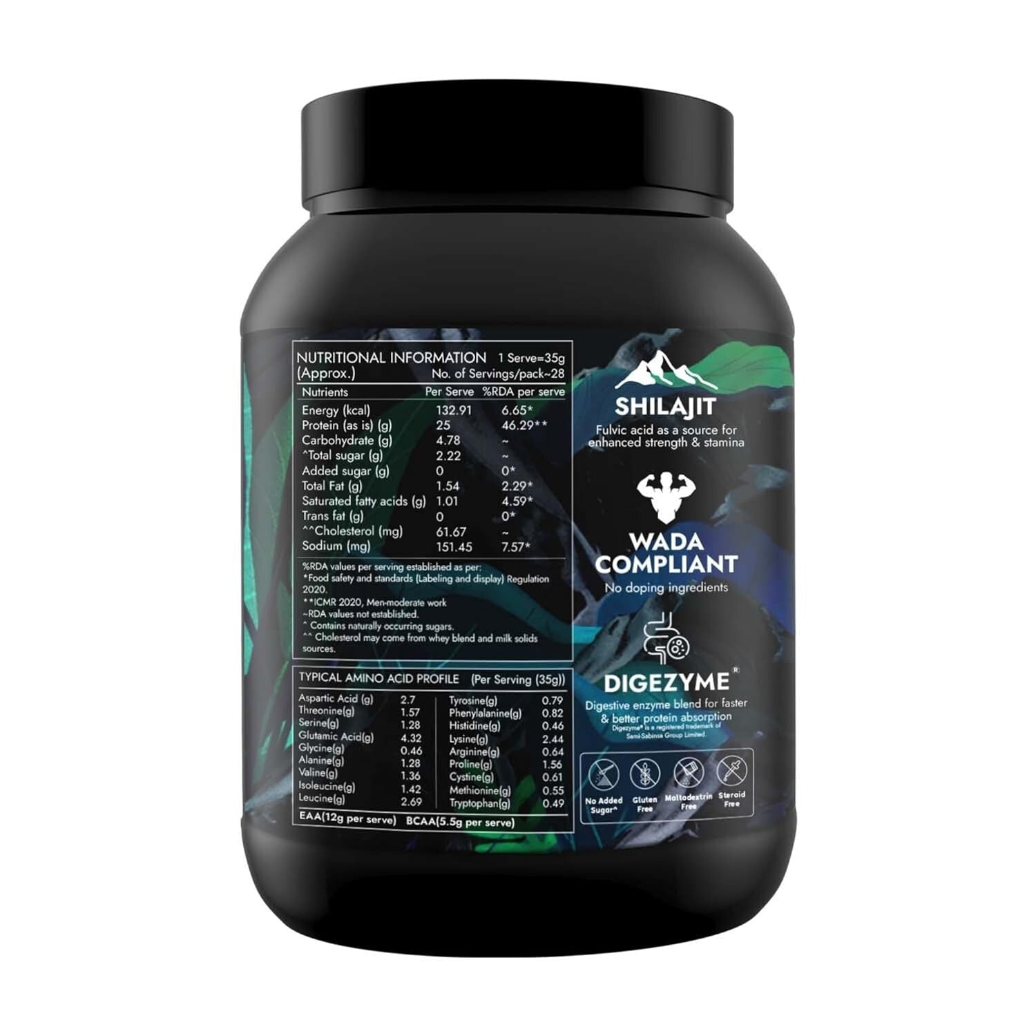 Kapiva Him Foods Testofuel Shilajit Whey Protein -1kg Chocolate  Free Shipping