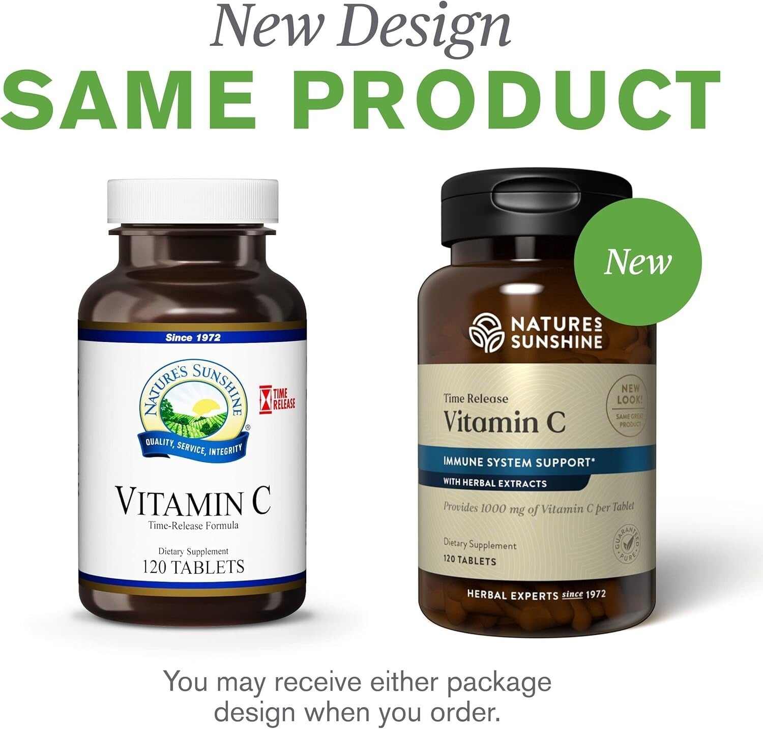 Nature's Sunshine Vitamin C 1000mg Timed Release 150t  Free Shipping