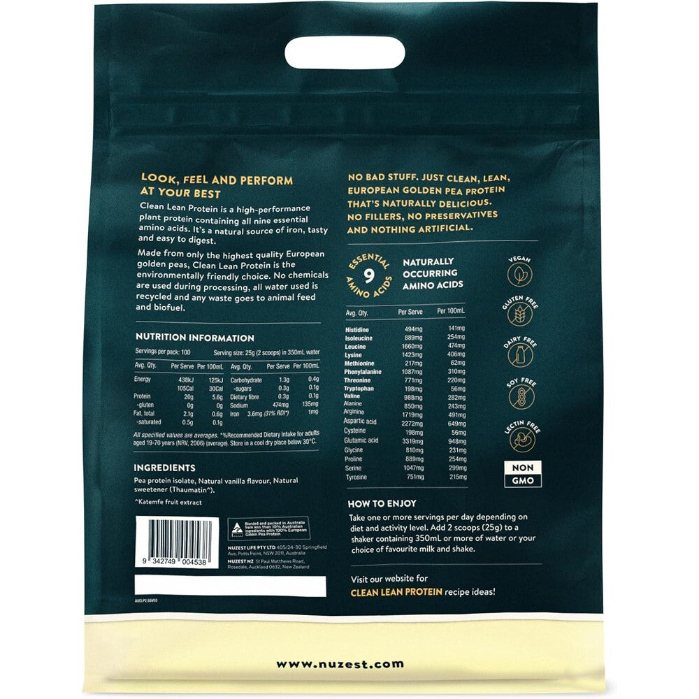 Nuzest Lean Protein Smooth Vanilla 2.5kg - Free shipping