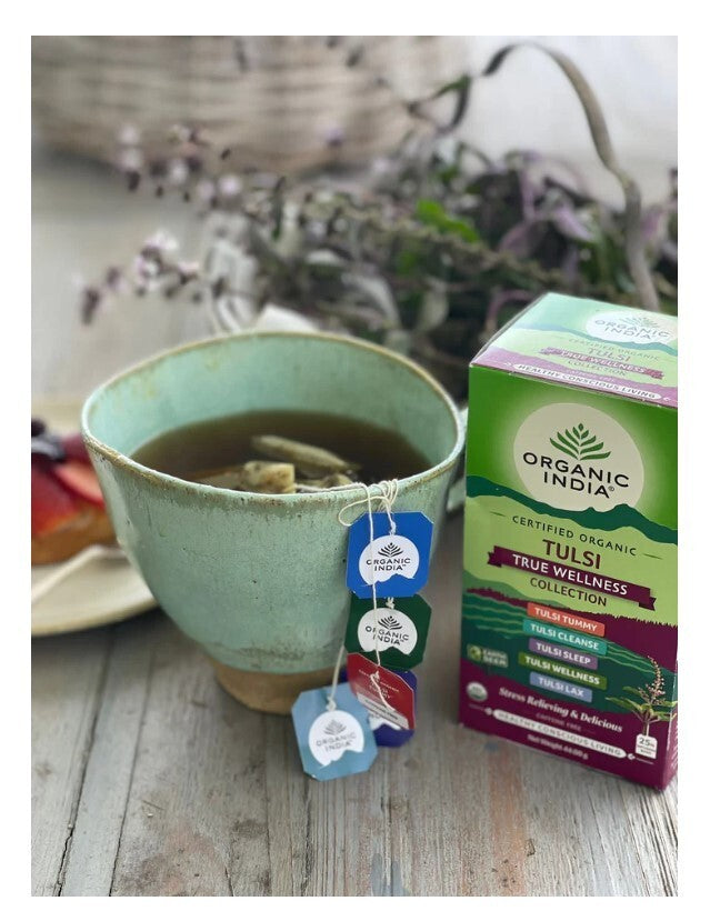 Organic India Tulsi True Wellness Collection 25 Teabags  Free Shipping
