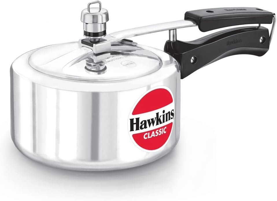 Hawkins Classic Aluminium Inner Lid Pressure Cooker, 2 Litre, Silver (CL20)