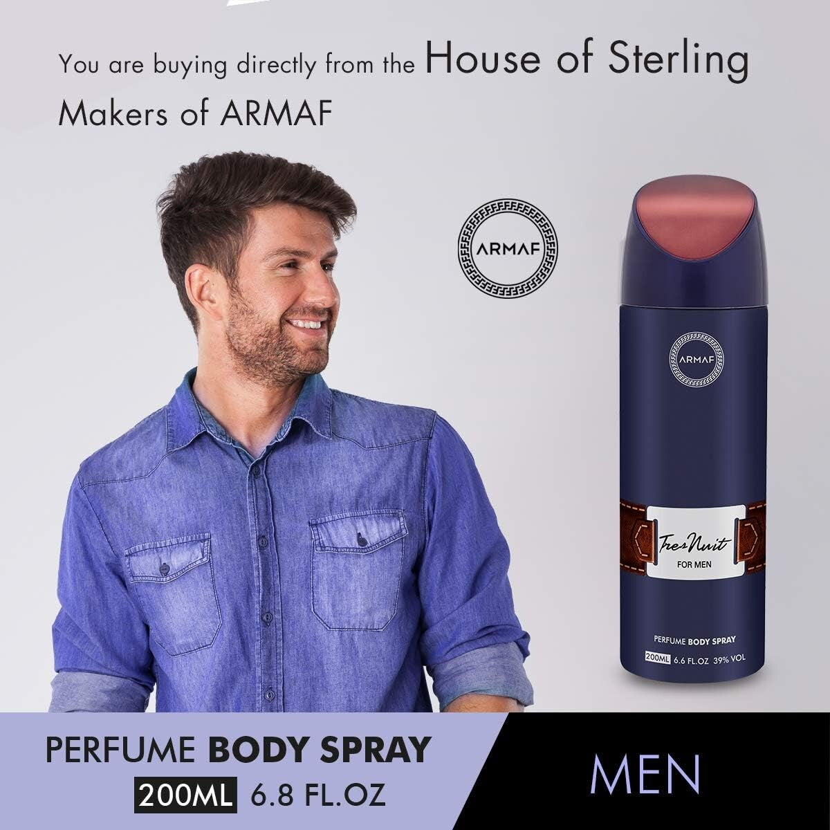ARMAF Tres Nuit Perfume Body Spray For Men, 200 ml  Free Shipping