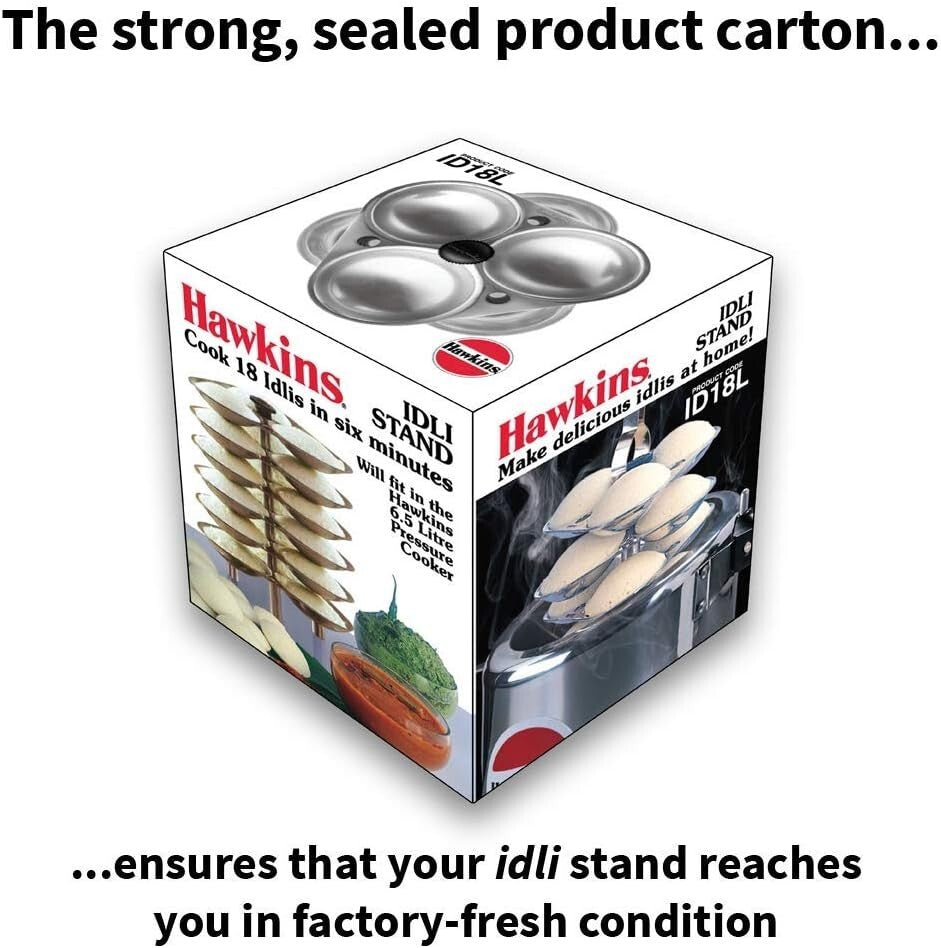 Hawkins 18 Idli Set for 6.5 Litre Pressure Cooker  Free Shipping