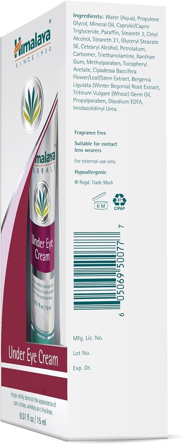 Himalaya Under Eye Cream, for Dark Circles Reduction, 15 ml  Free Shipping