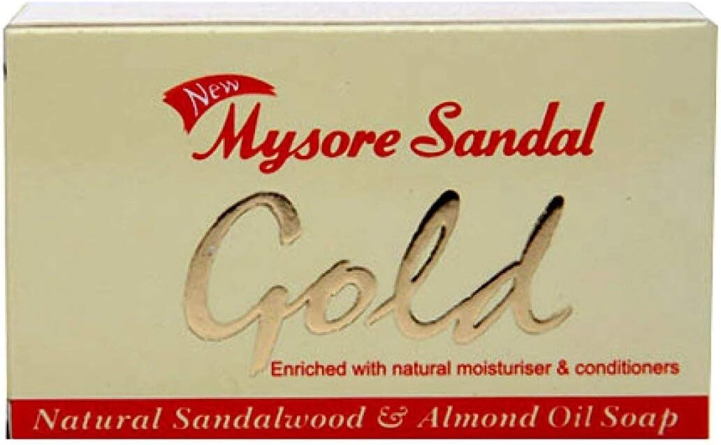 Mysore Sandal Gold Soap, 125 Grams Per Unit (Pack of 10) - Grade 1 Soap - TFM 80