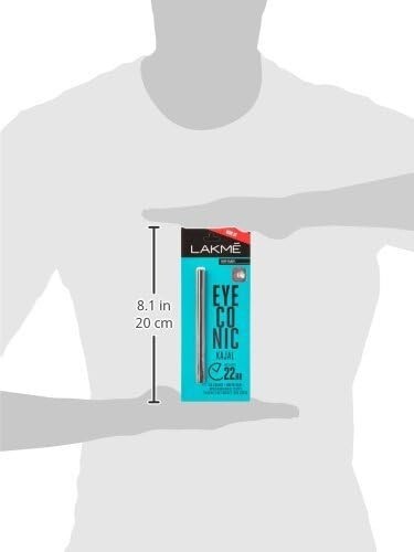 LAKME Eyeconic Kajal 0.35g / Deep Black / Upto 24Hrs  Free Shipping