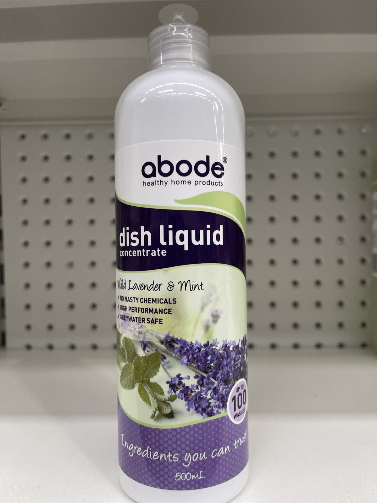 ^ Abode Dish Liquid Concentrate Wild Lavender & Mint 500mL
