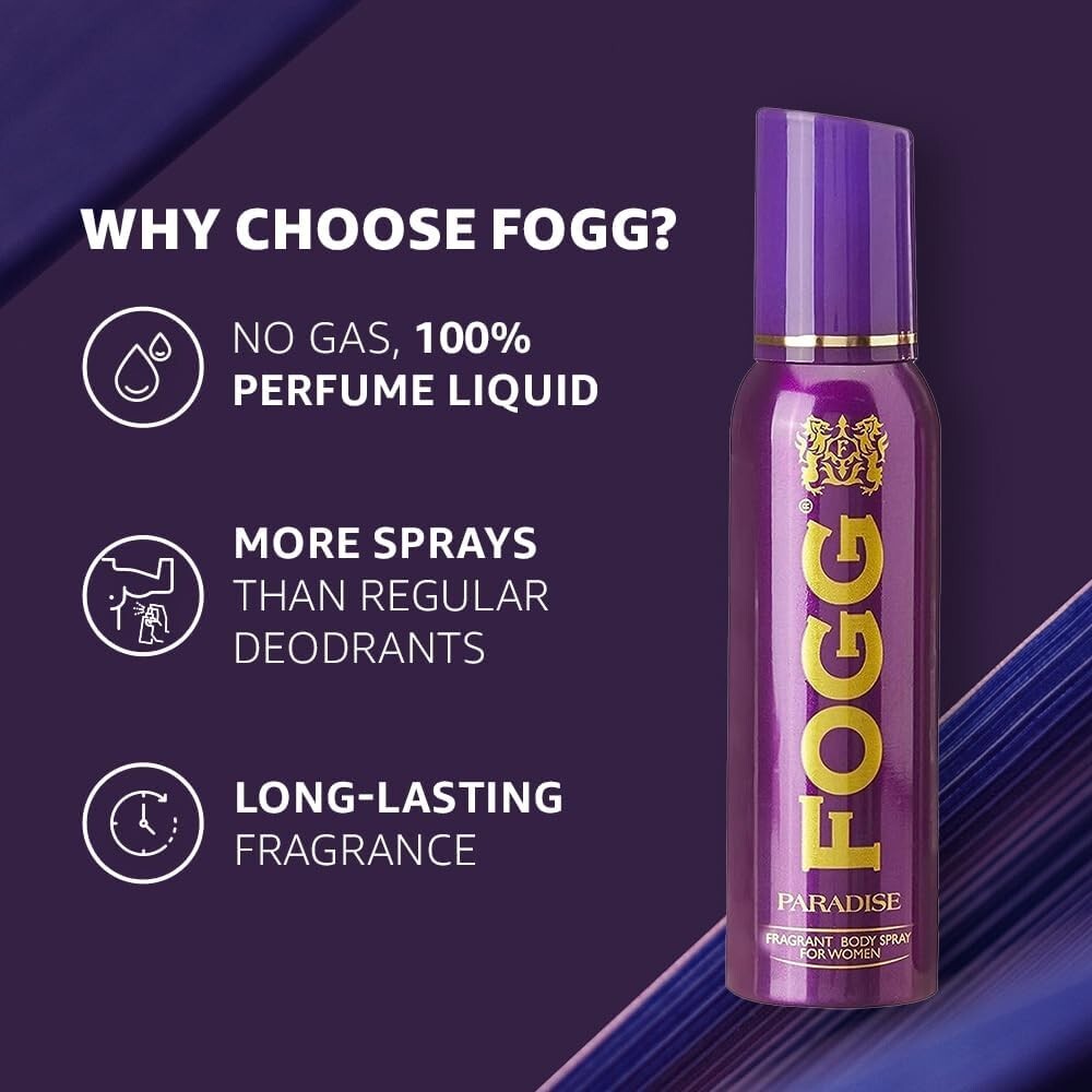 Fogg Fragrant Body Spray for Women, Paradise, 120ml  Free Shipping
