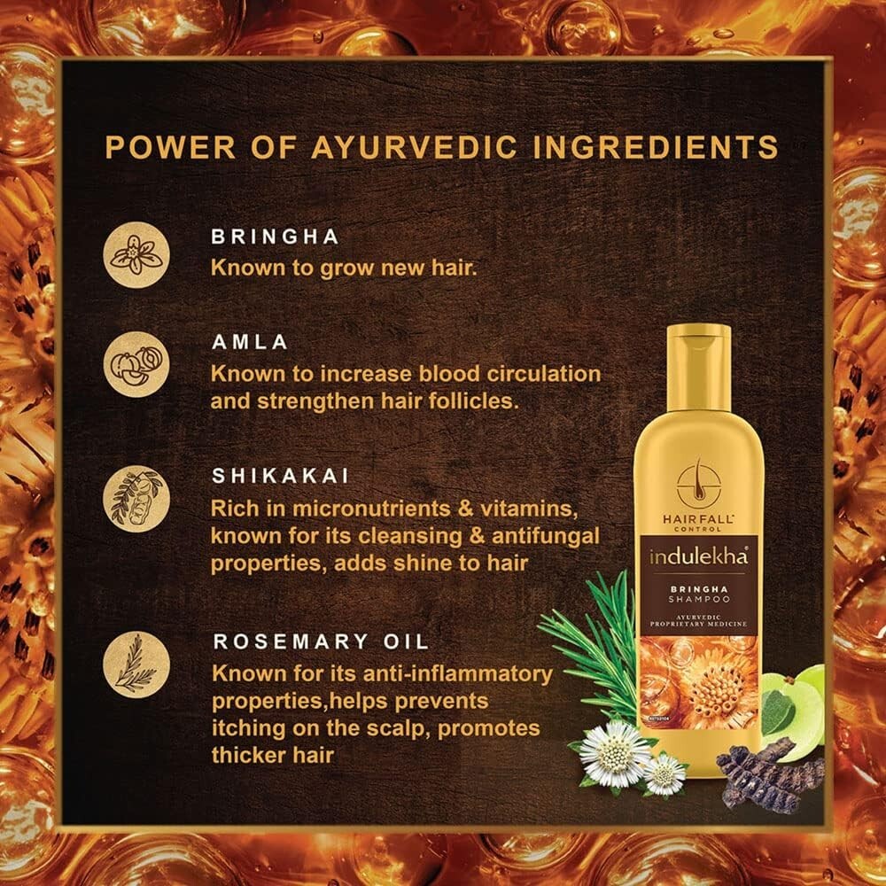 Indulekha Bringha Hair Cleanser Shampoo 200 ml  Free Shipping