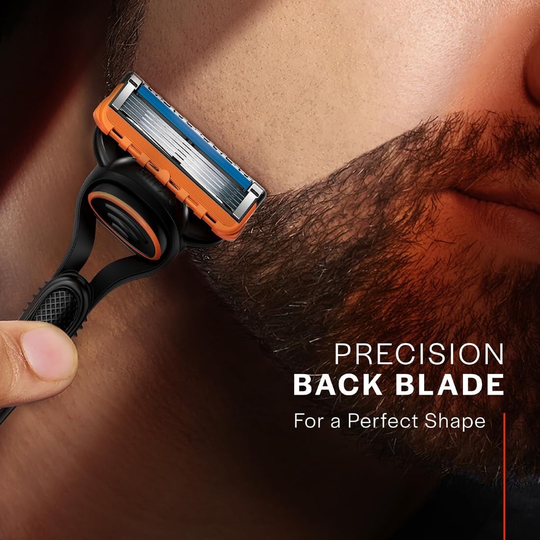Gillette Fusion Manual Blades for men with styling back blade - 8 count for Perf