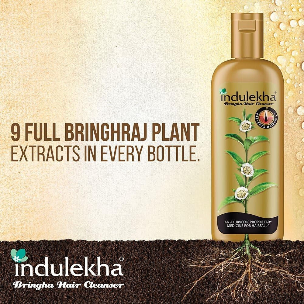 Indulekha Bringha Hair Cleanser Shampoo 200 ml  Free Shipping