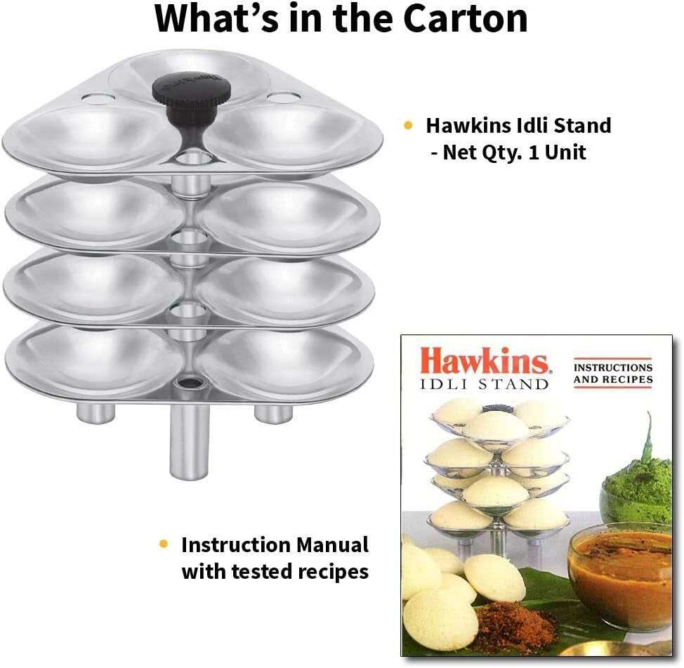 Hawkins 12 Idli Set for 3.0 Litre Pressure Cooker  Free Shipping