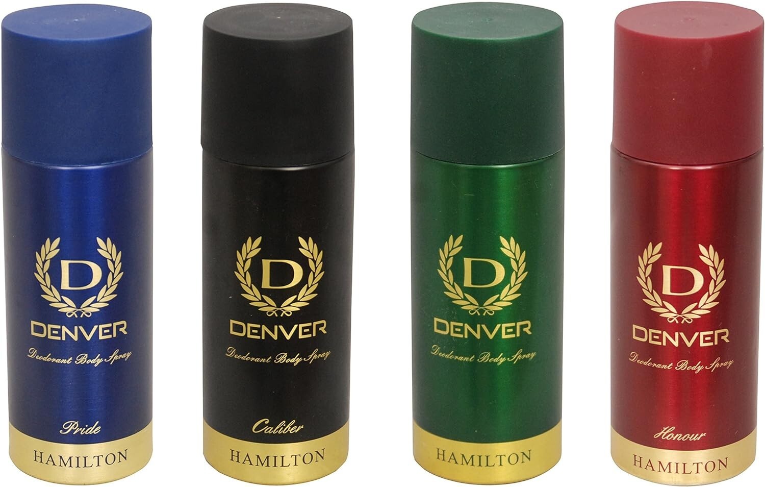 Denver Caliber, Hamilton, Honour & Pride Deo Pack Of 4  Free Shipping