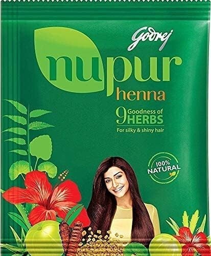 Nupur Henna - Goodness of 9 Herbs - 1000 Grams  Free Shipping