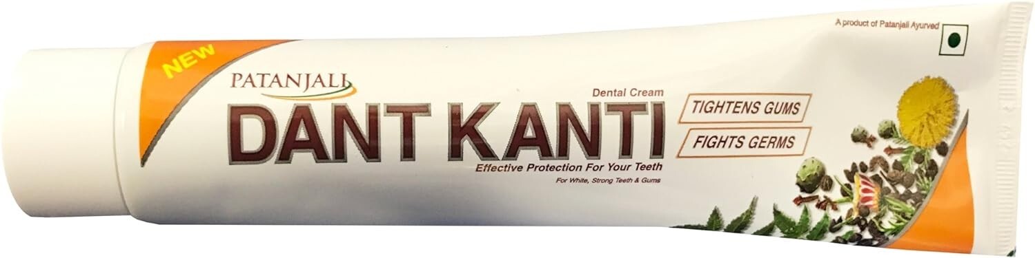 Patanjali Dant Kanti Toothpaste 200 Grams (7 Ounces) Pack of 6  Free Shipping