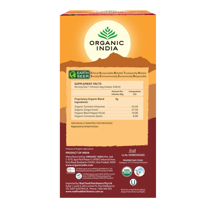Organic India Immuno Guard 25 Tea Bags - Pack of 5