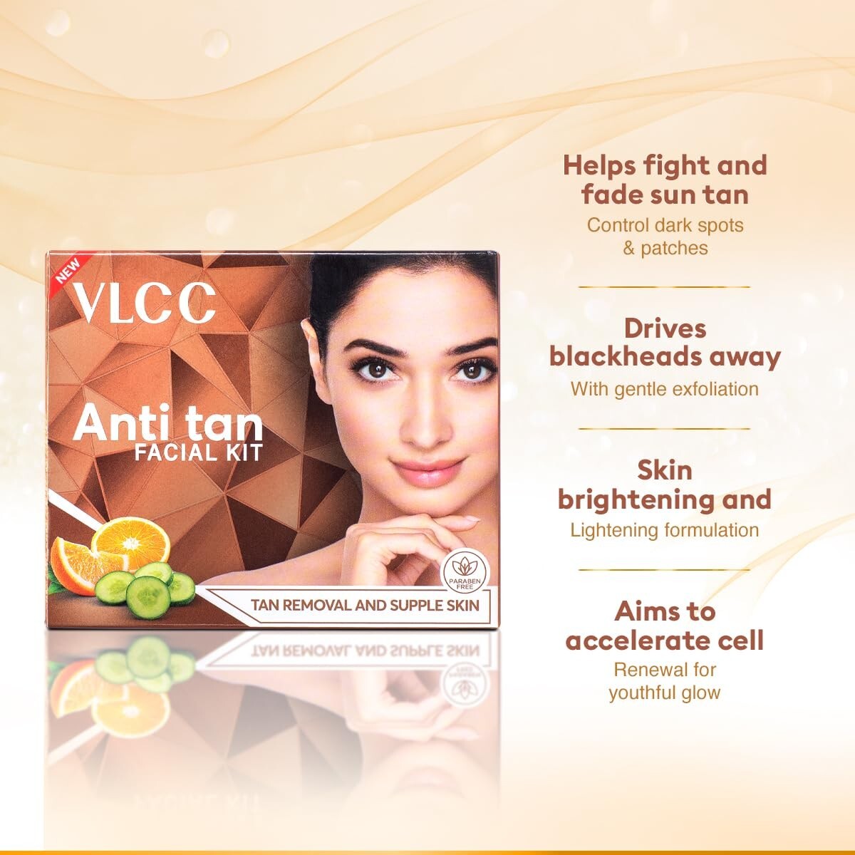 VLCC Anti Tan Facial Kit - 60g X 2 (Pack of 2) | Power of 25 Vital Ingredients