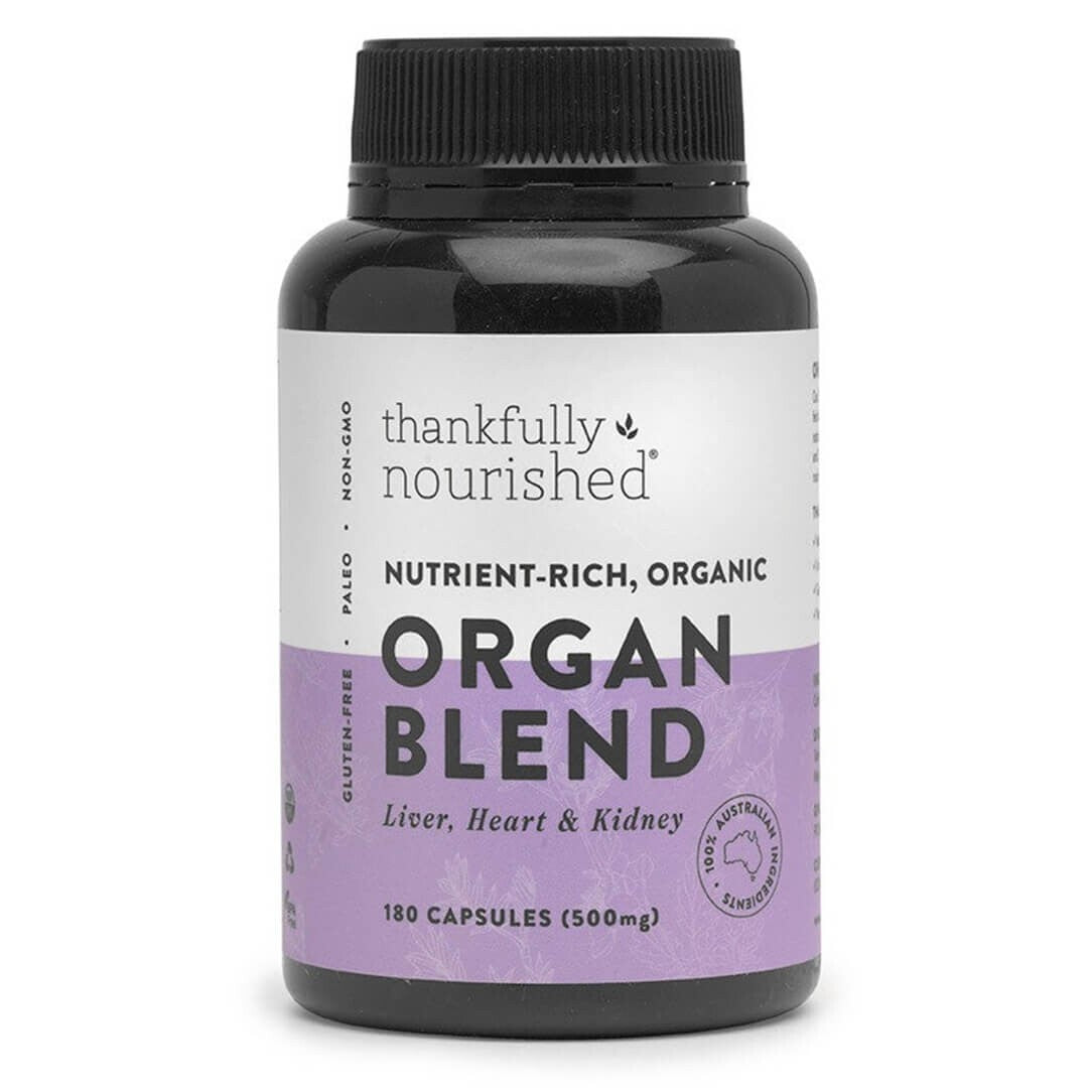 Thankfully Nourished Organ Blend Organic 180c  Free Shipping