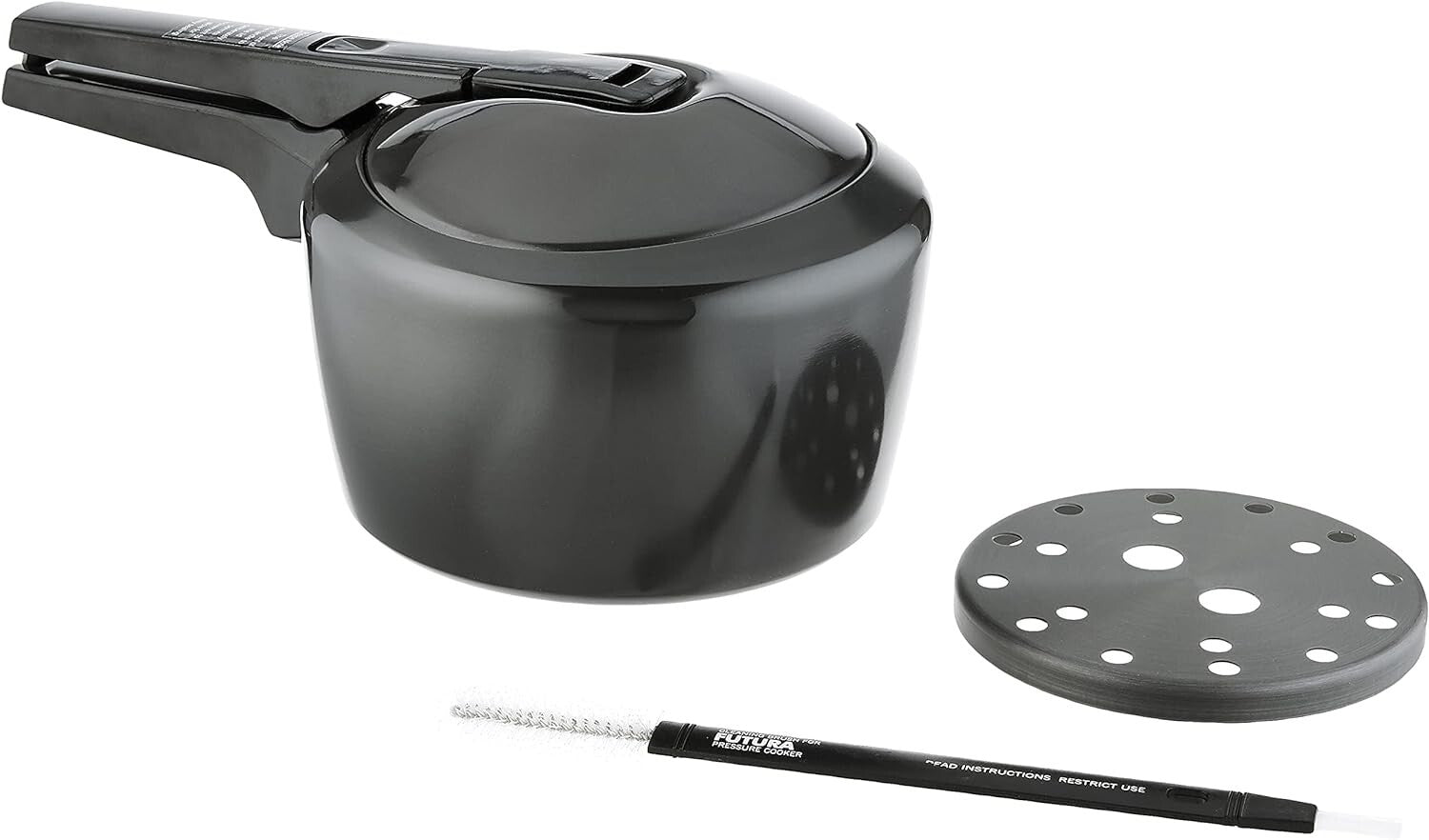 Hawkins Futura Hard Anodised Pressure Cooker, 3 Litre Capacity, Black