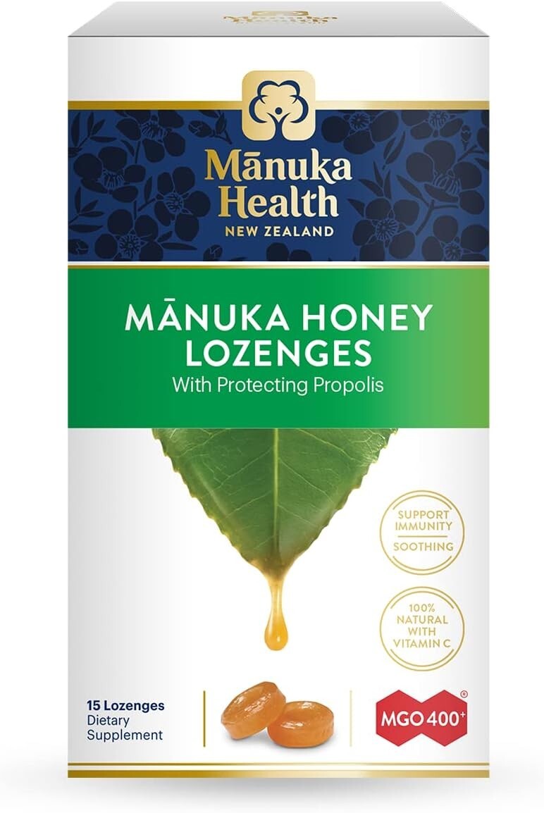 Manuka Health Manuka Lozenges & Propolis MGO400 15s  Free Shipping