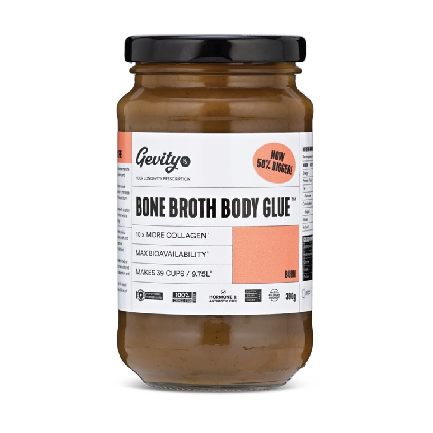 Gevity Rx Bone Broth Body Glue Burn 390g  Free Shipping