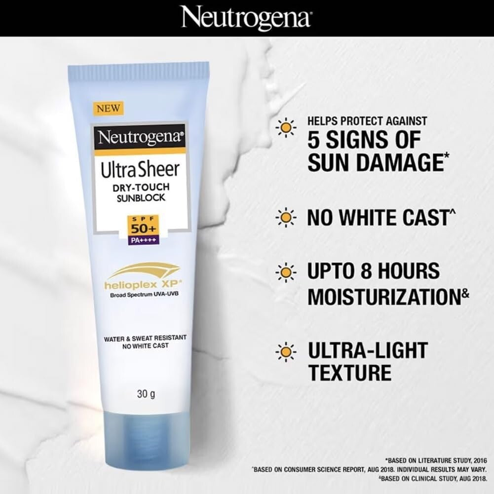 Neutrogena Ultra Sheer Sunscreen SPF 50+ | Broad Spectrum UVA/UVB