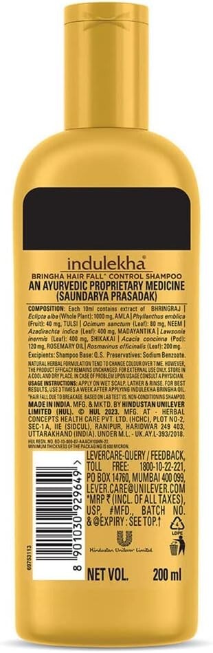 Indulekha Bringha Hair Cleanser Shampoo 200 ml  Free Shipping