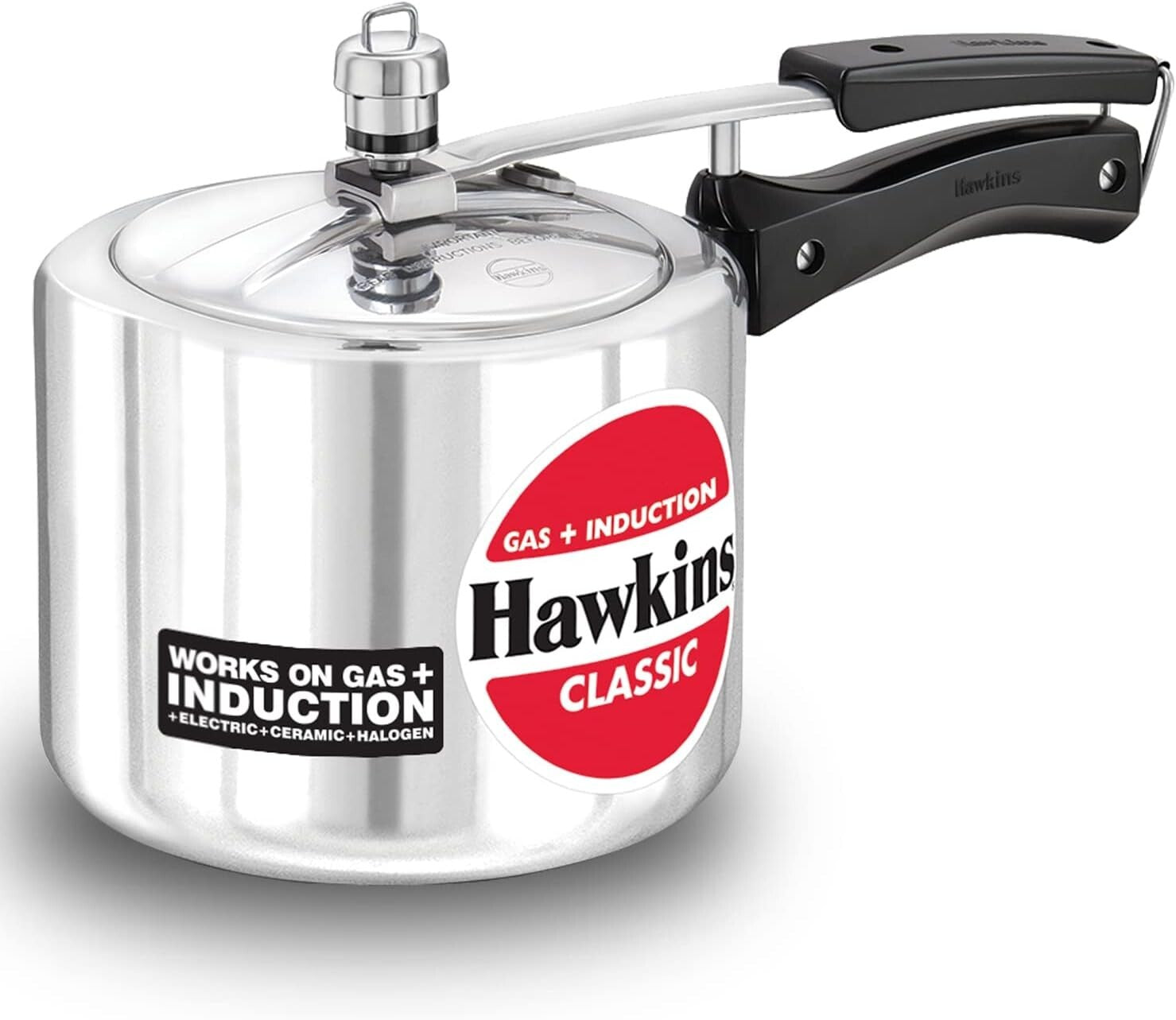 Hawkins 3 Litre Classic Pressure Cooker, Induction Inner Lid Cooker, Tall Design
