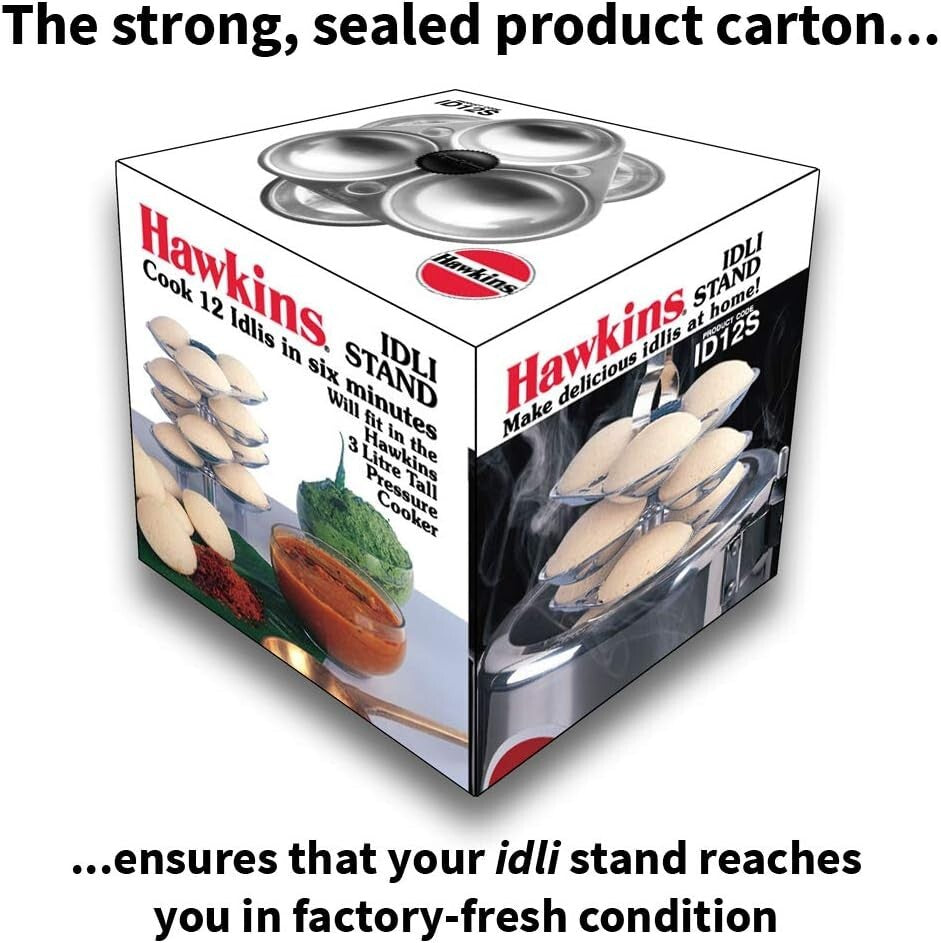 Hawkins 12 Idli Set for 3.0 Litre Pressure Cooker  Free Shipping