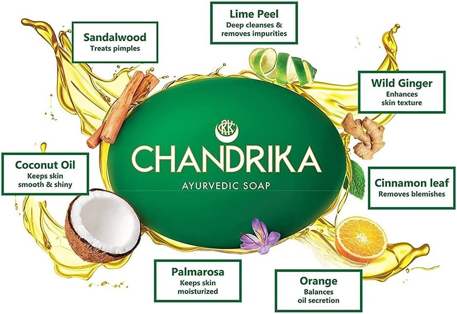Original Chandrika Herbal Ayurvedic Soap 10 x 75g pack…  Free Shipping