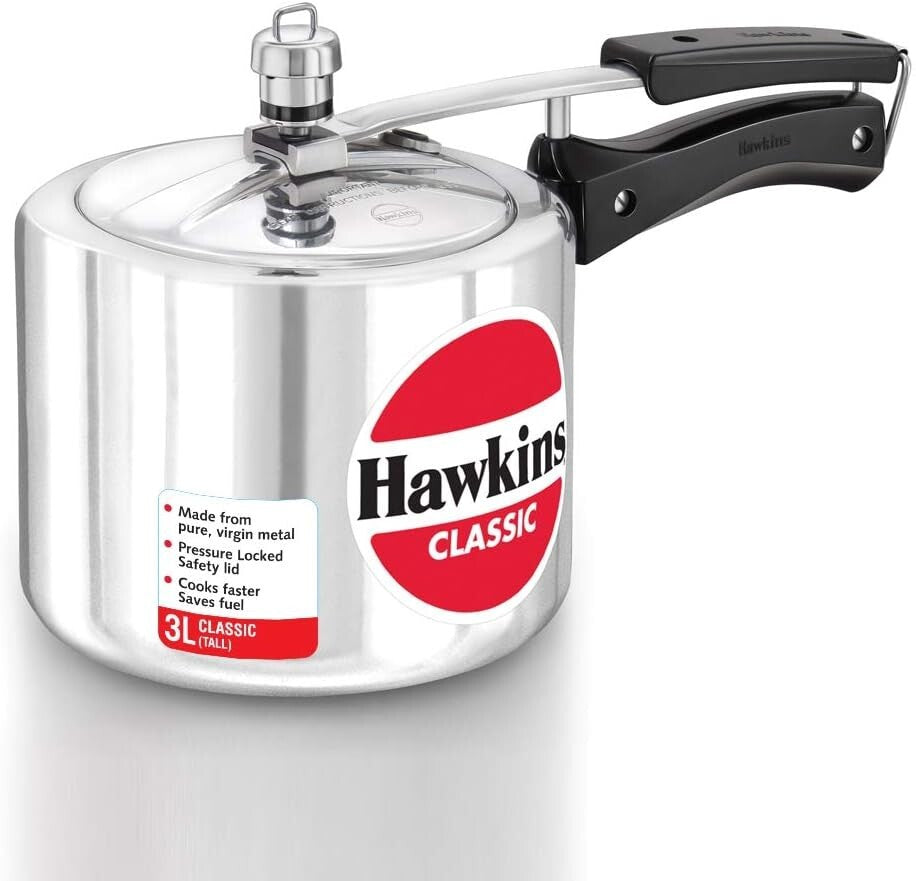 Hawkins Classic Tall Pressure Cooker, 3 Litre Capacity  Free Shipping