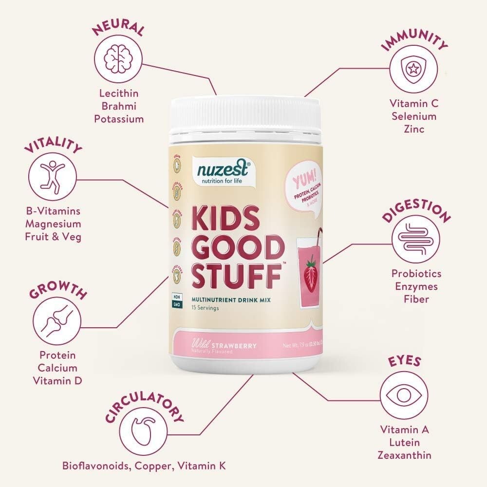 Nuzest Kids Good Stuff WildStrawberry 225g  Free Shipping