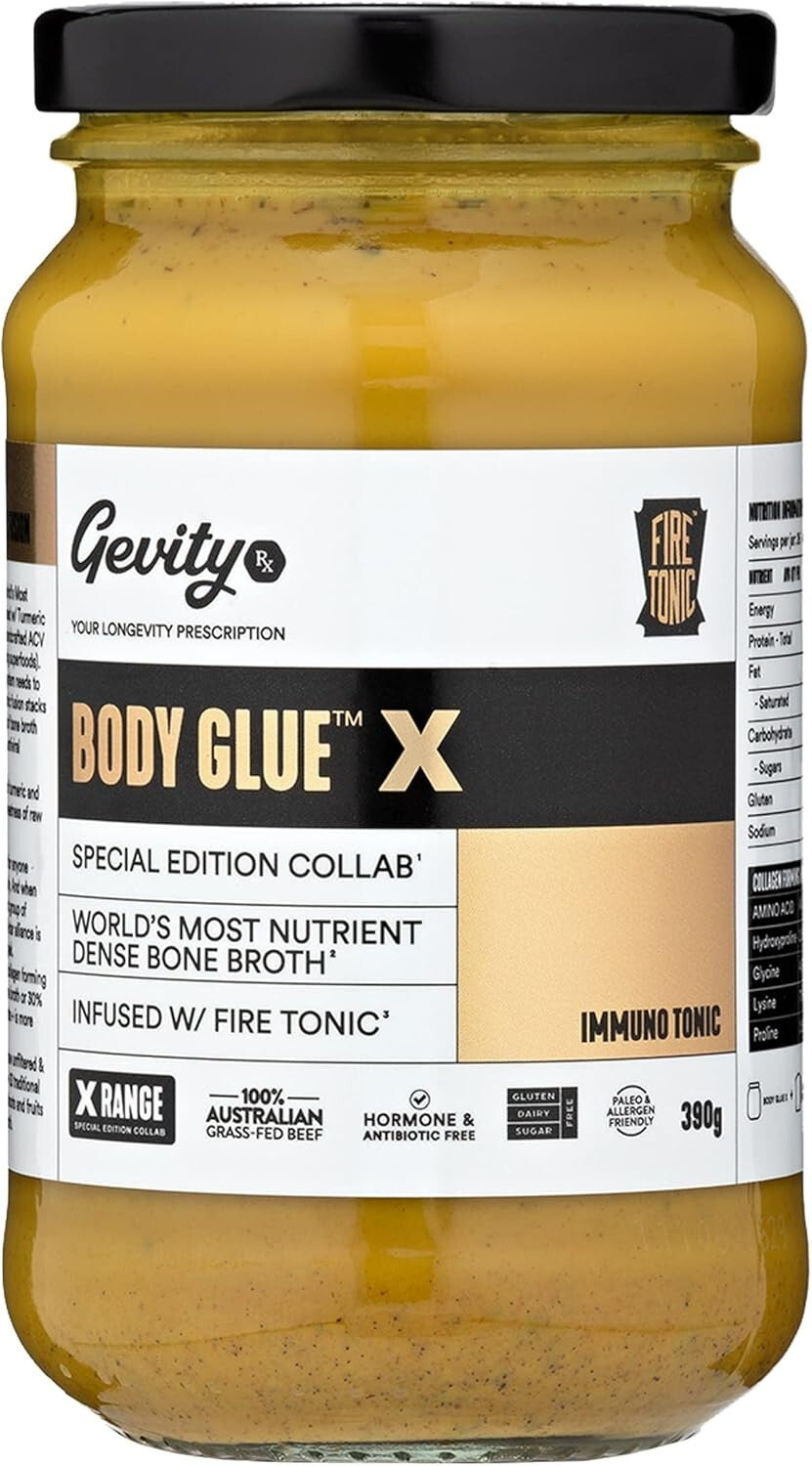 Gevity Rx Bone Broth Body Glue X Immuno Tonic G/F 390 G  Free Shipping