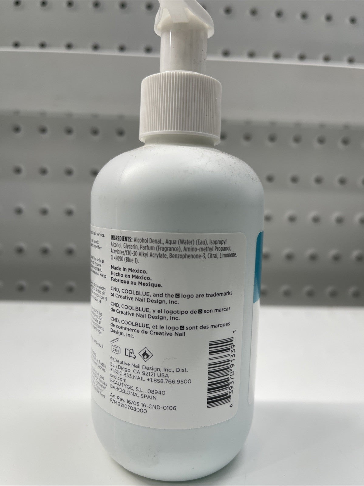 CND Essentials ~ COOL BLUE ● Waterless Cleansing Gel Hand Wash ● 207ml ●