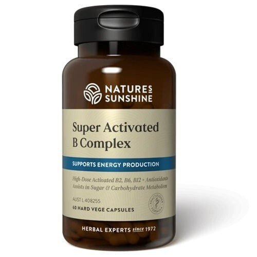 Natures Sunshine Super Activated B Complex 60 Capsules FREE SHIPPING